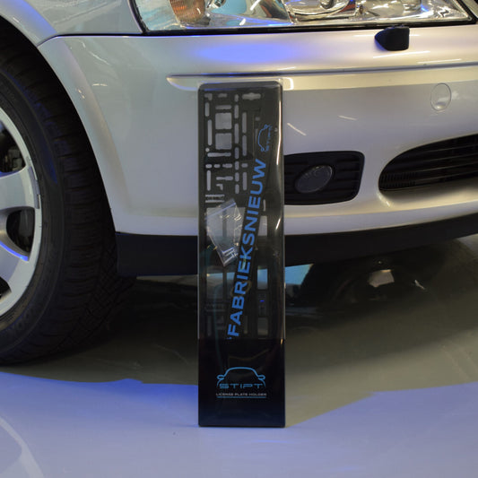 Stipt License Plate Holder in verpakking